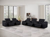 Global United 6111 3-Piece Reclining Set – Black