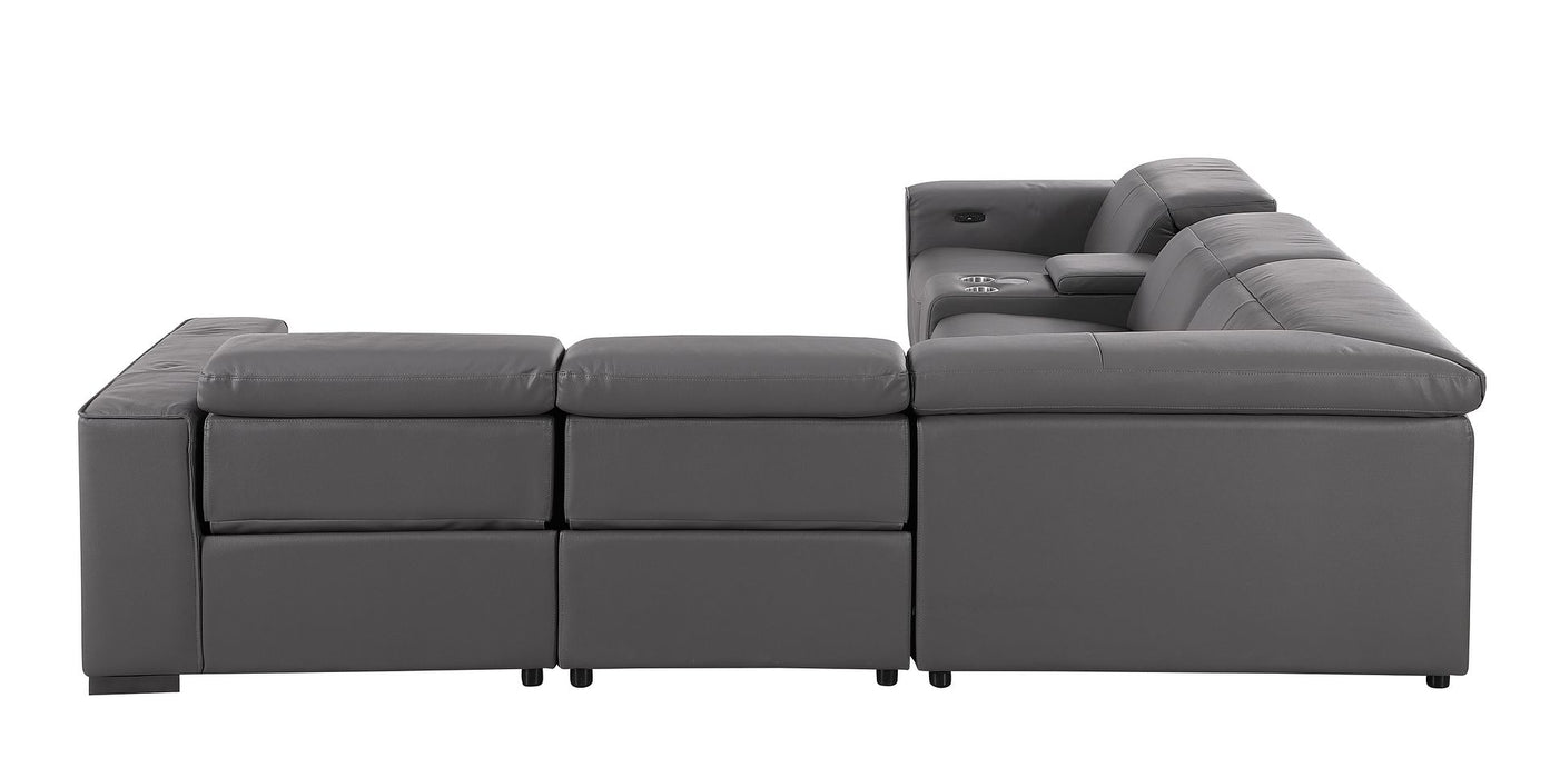 Global United 1208 Dark Grey 6PC Sectional