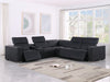 Global United 1208 Black 6PC Sectional