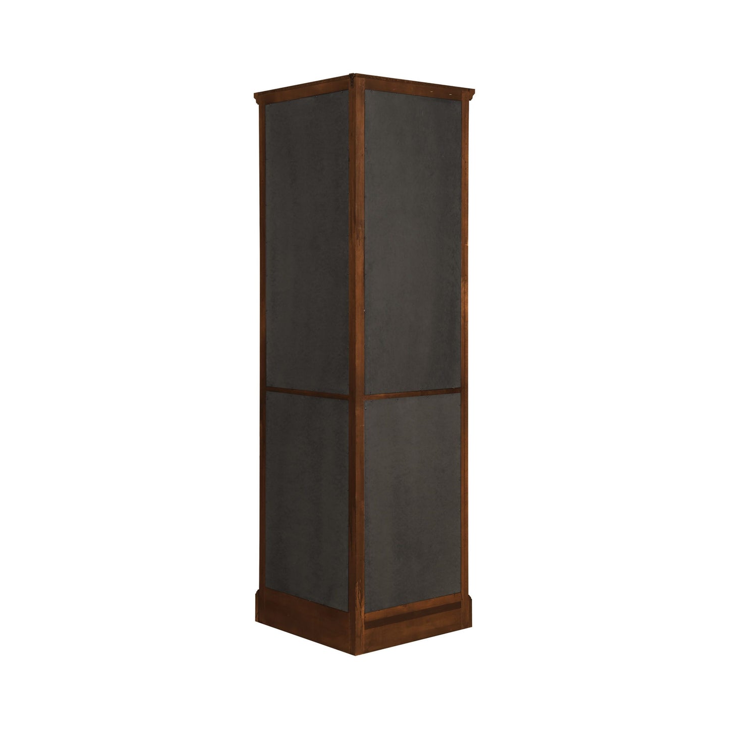 BURNISHED BROWN - 6 SHELF CORNER CURIO CABINET