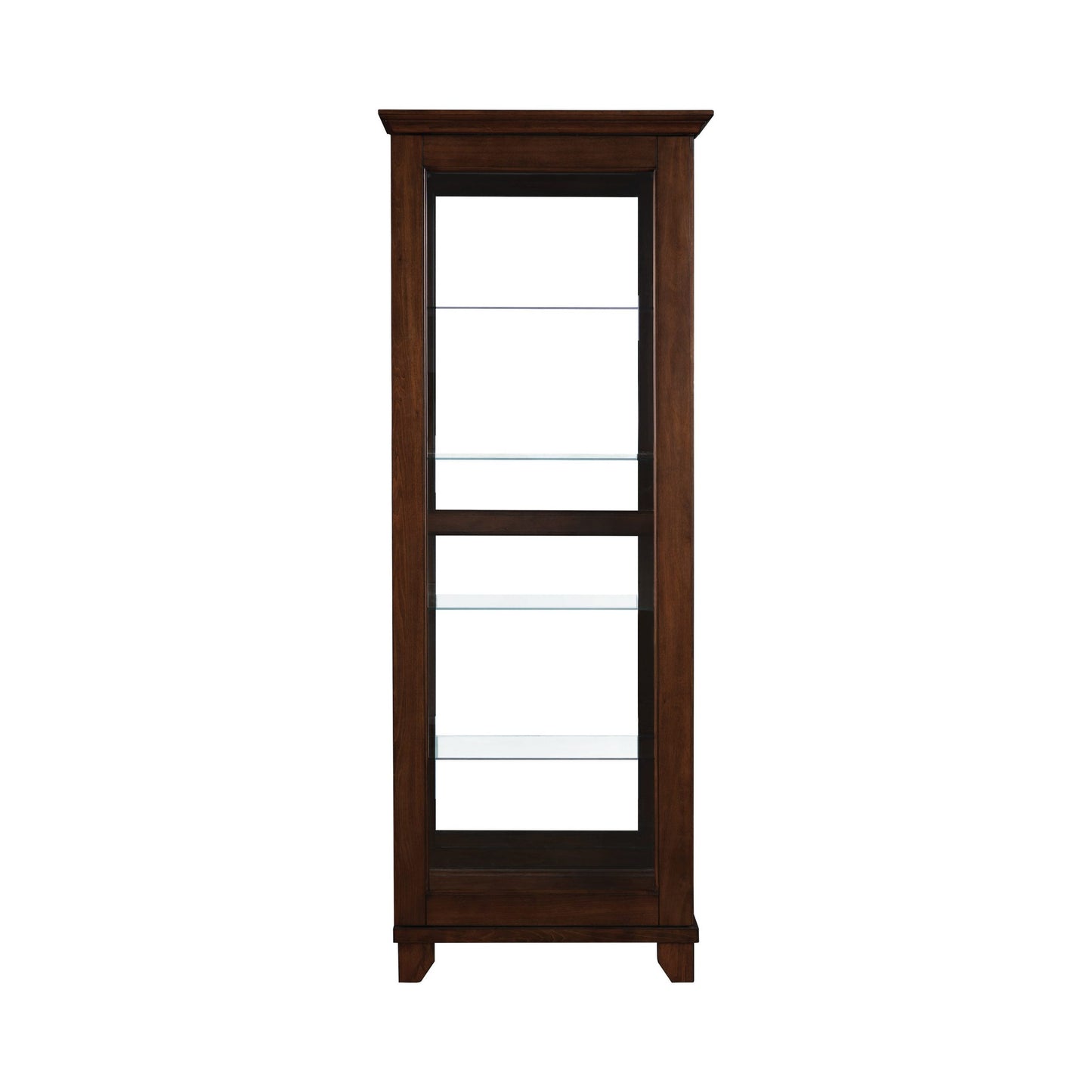 CHESTNUT - 5 SHELF CURIO CABINET