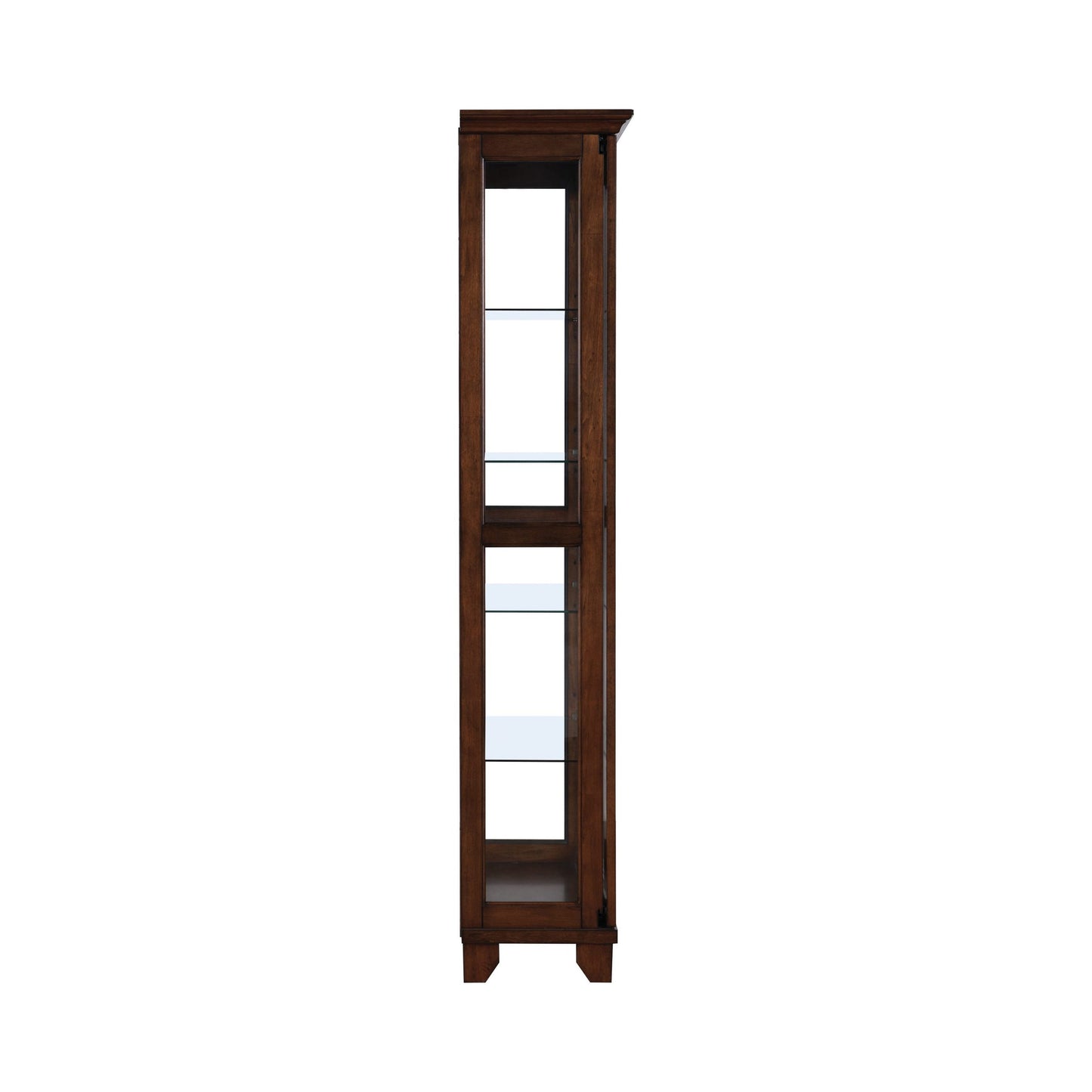 CHESTNUT - 5 SHELF CURIO CABINET