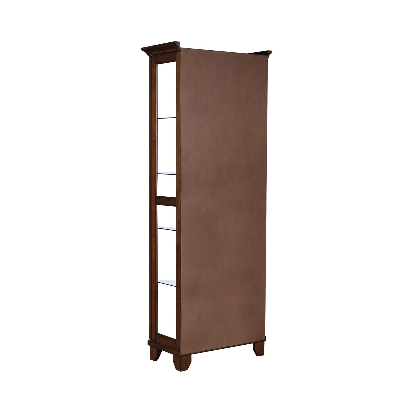 CHESTNUT - 5 SHELF CURIO CABINET