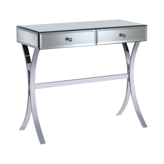 CLEAR MIRROR -  2-DRAWER CONSOLE TABLE