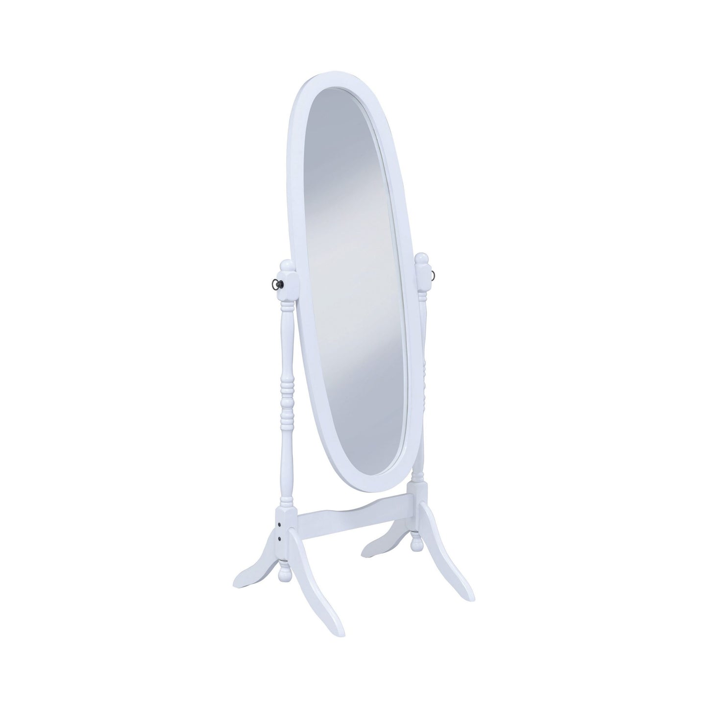 WHITE - OVAL CHEVAL MIRROR