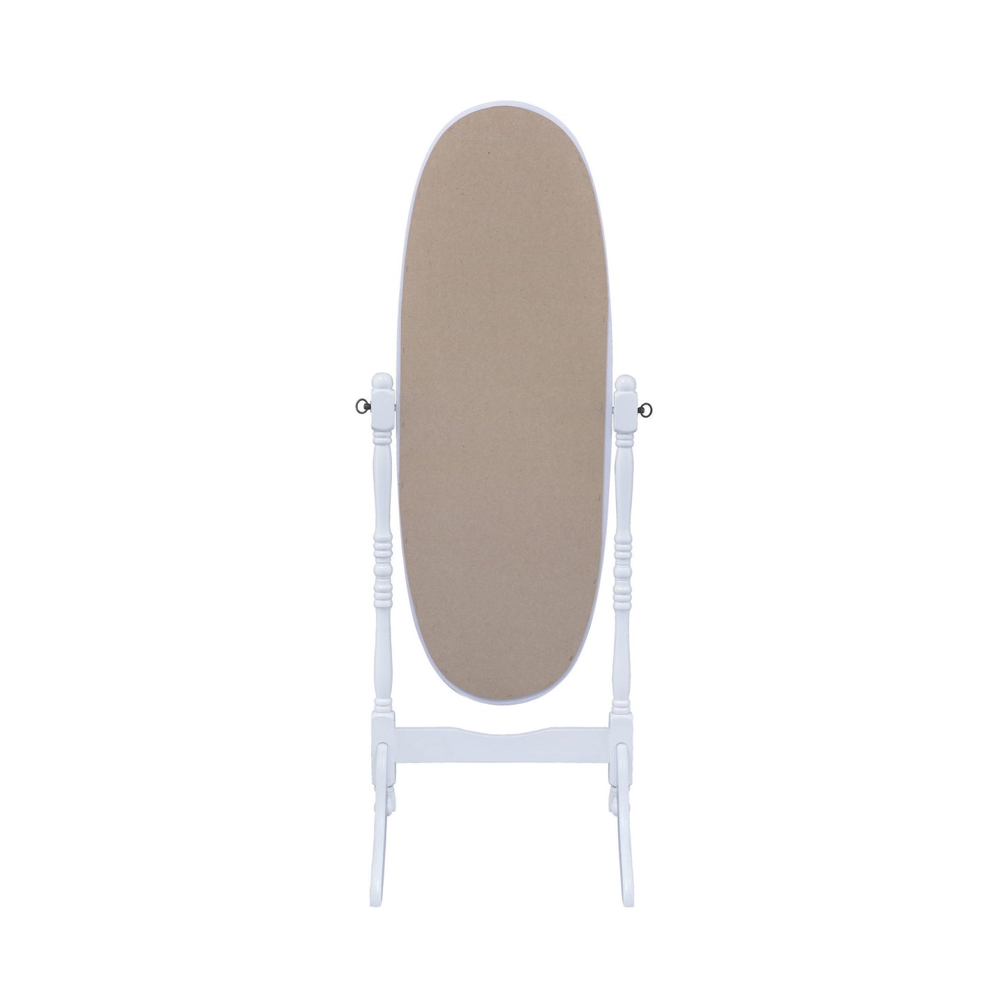 WHITE - OVAL CHEVAL MIRROR