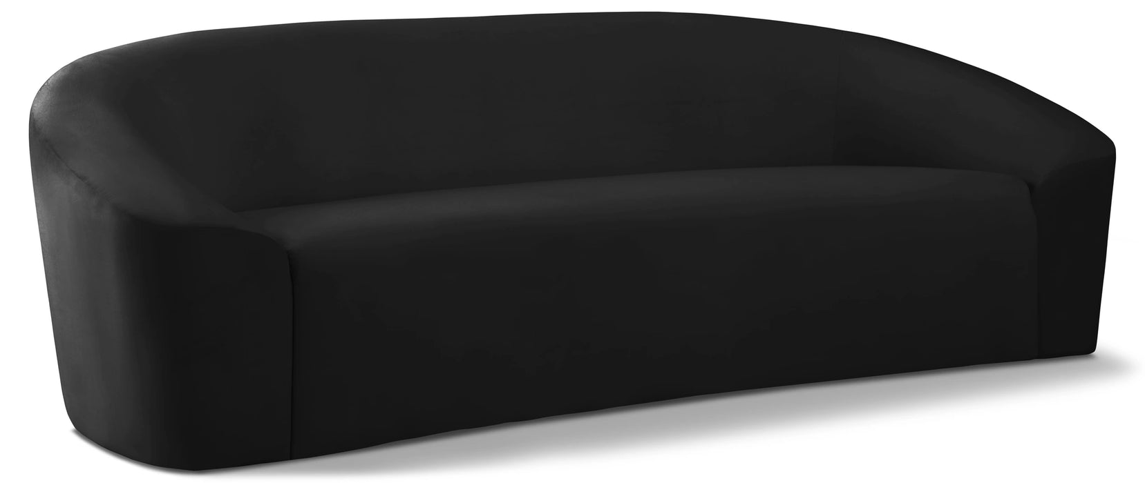 Riley Black Velvet Sofa