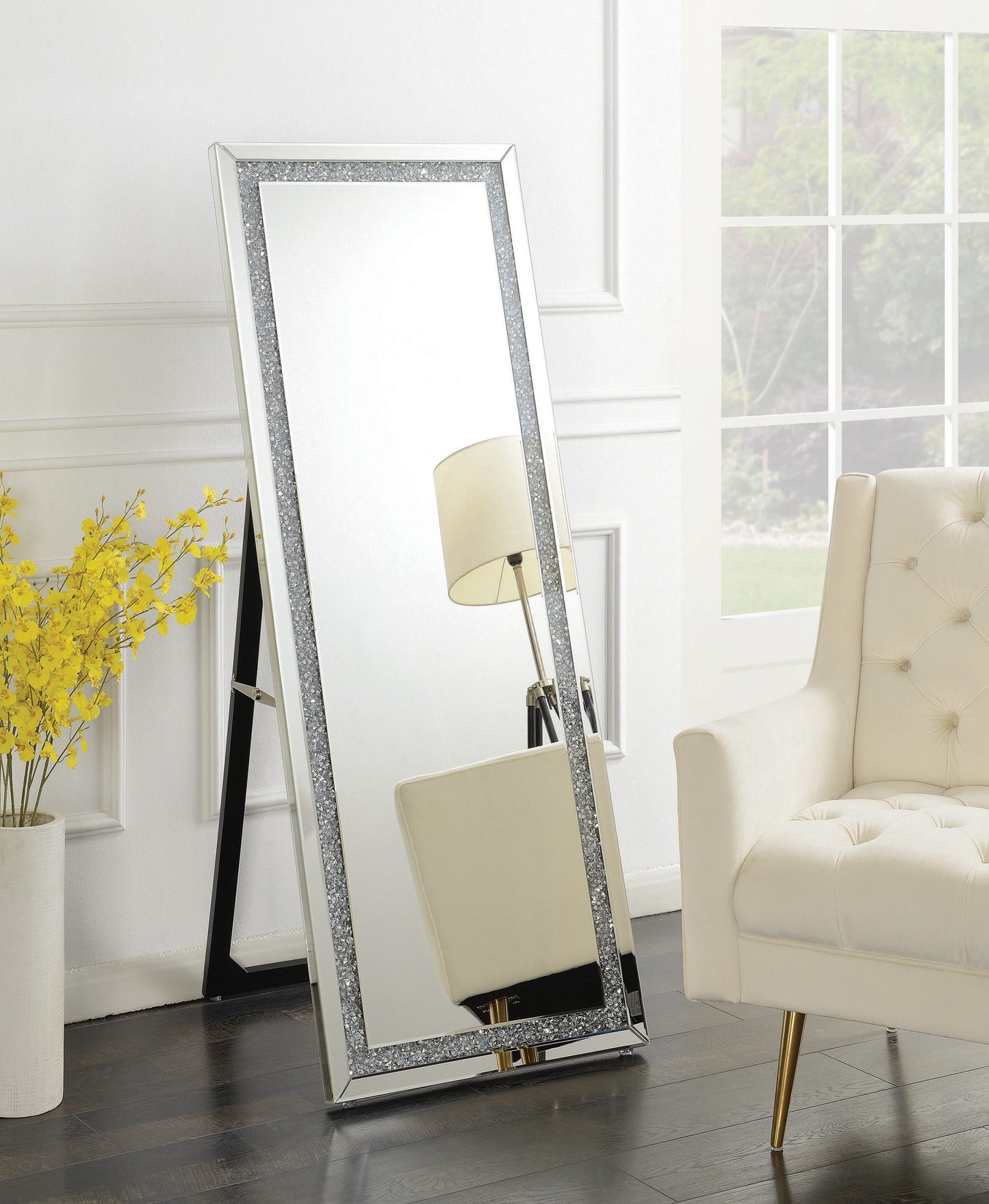 SILVER - RECTANGULAR CHEVAL FLOOR MIRROR