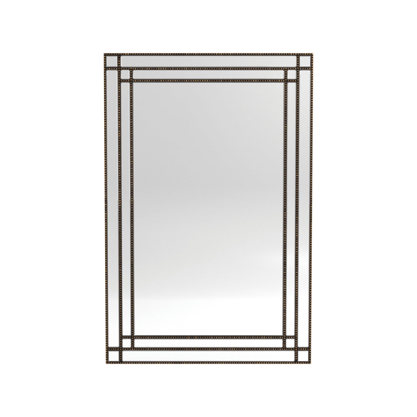 SILVER - BEADED TRIM MIRROR