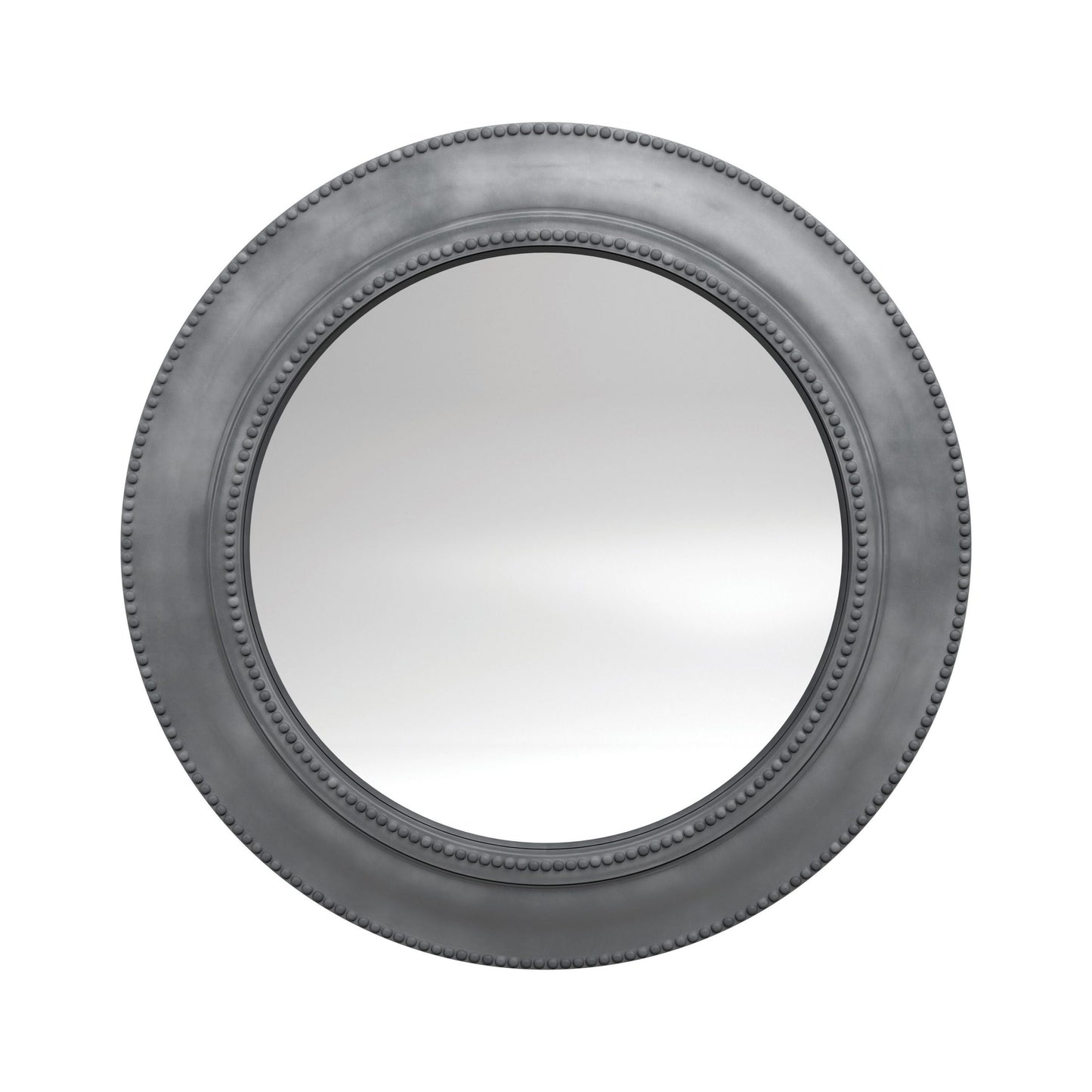 GREY - BEVELED ROUND MIRROR