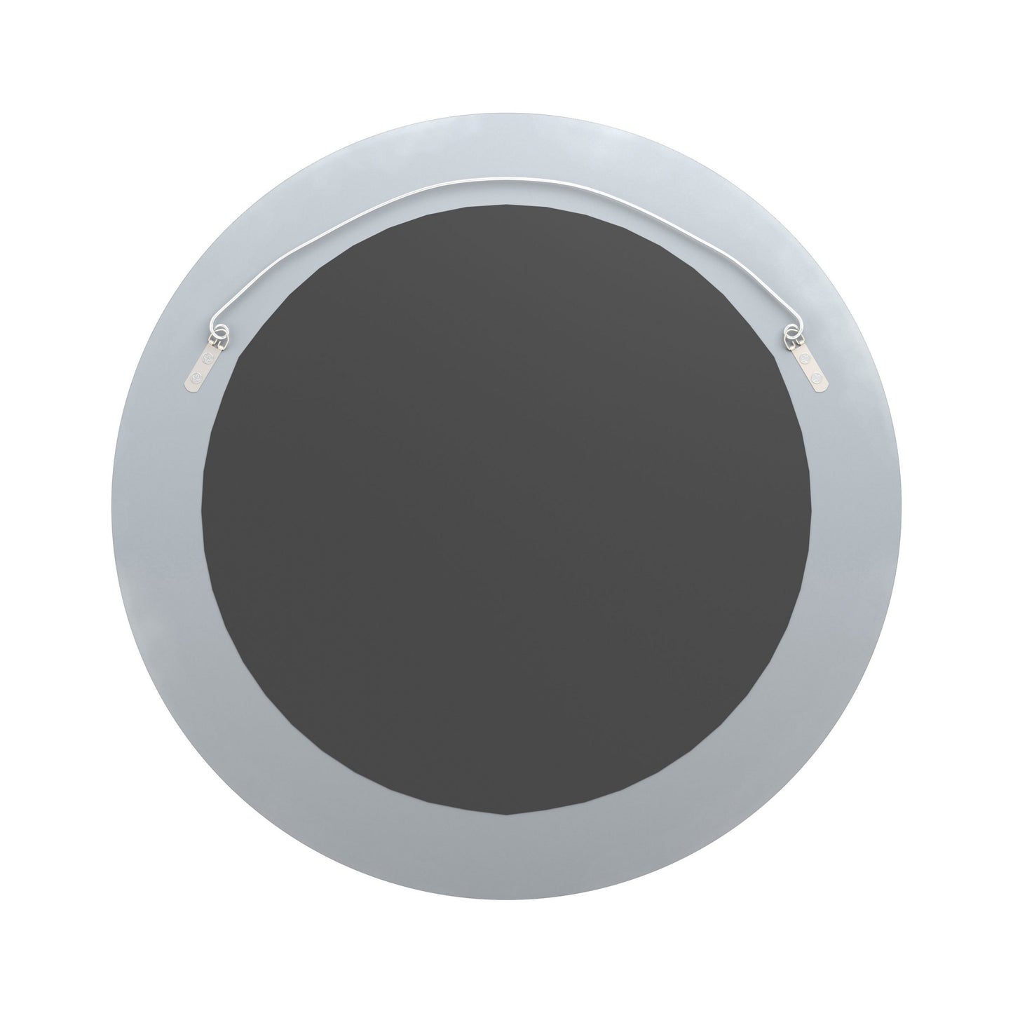 GREY - BEVELED ROUND MIRROR