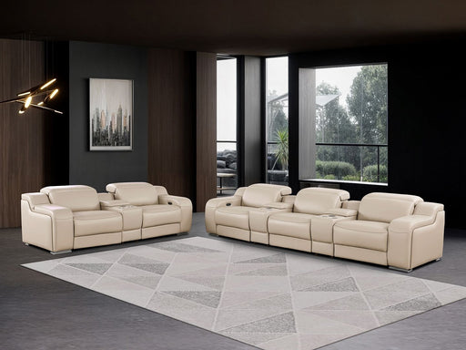 Global United 6111 Beige 3-Piece Reclining Set