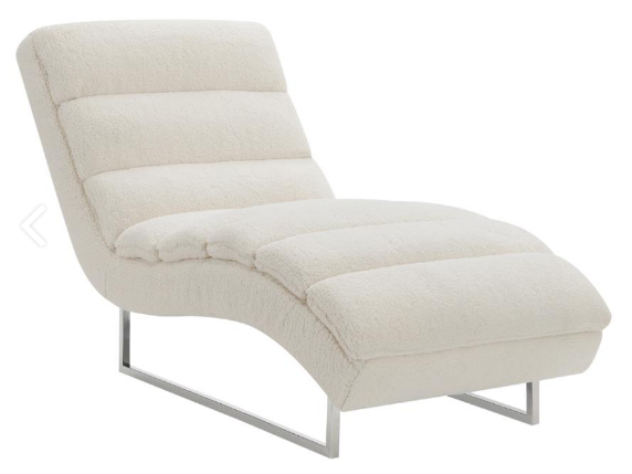 Elevations Chaise White Stationary Sofa