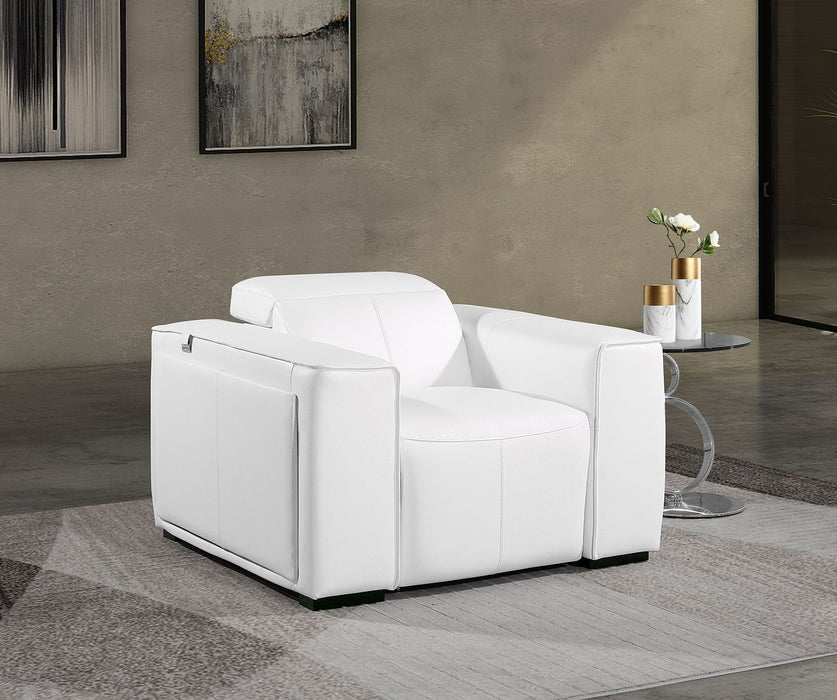 DivanItalia 1224 Power Reclining Chair – White