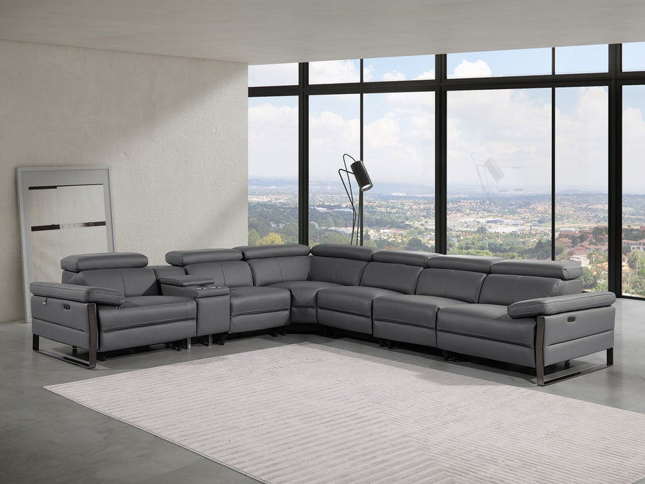 DivanItalia 1246 7-Piece-4PR Sectional Dark Grey