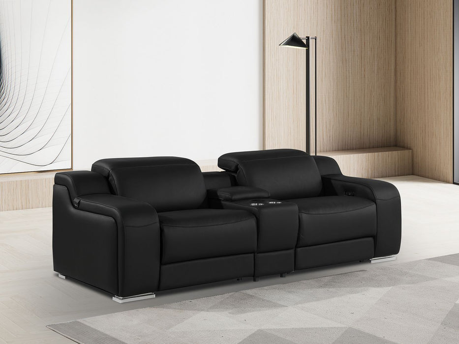 Global United 6111 3-Piece Reclining Set – Black