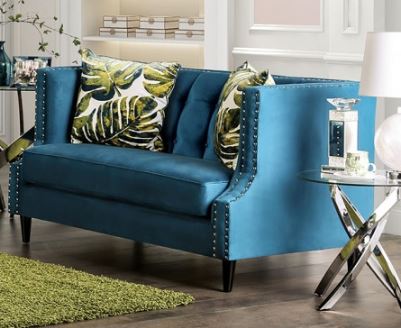 Teal Loveseat - Transitional Loveseat | NorCal Furniture Santa Clara CA