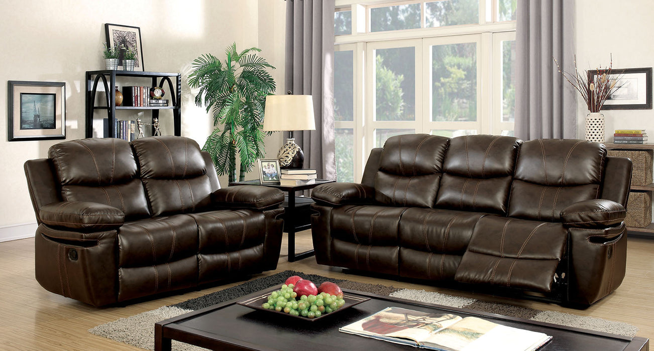 Mira Loveseat - Brown Transitional Loveseat | NorCal Furniture Santa Clara CA