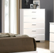 CHARLIE  CHEST - White Contemporary Chest | NorCal Furniture Santa Clara CA