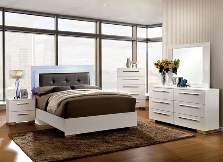 CLEMENT  NIGHT STAND - White Contemporary Night Stand | NorCal Furniture Santa Clara CA