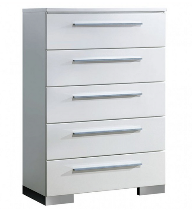 CLEMENT  CHEST - White Contemporary Chest | NorCal Furniture Santa Clara CA