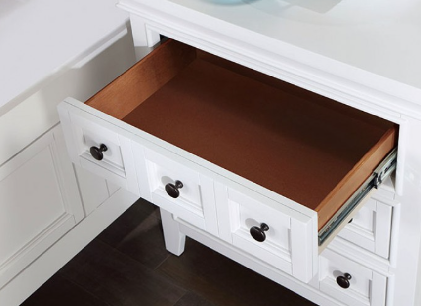 CASTE  NIGHT STAND - White Transitional Night Stand | NorCal Furniture Santa Clara CA