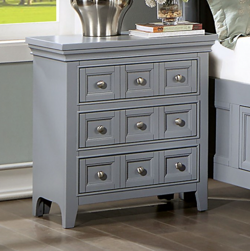 CASTLE  NIGHT STAND - Grey Transitional Night Stand | NorCal Furniture Santa Clara CA