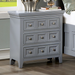 CASTLE  NIGHT STAND - Grey Transitional Night Stand | NorCal Furniture Santa Clara CA