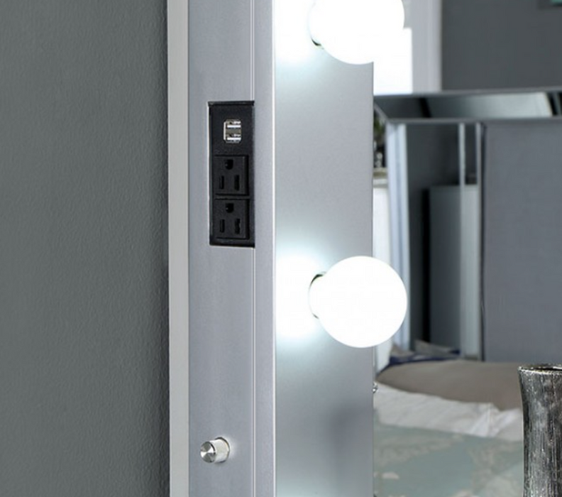 BELLA  MIRROR - Grey Glam Mirror | NorCal Furniture Santa Clara CA
