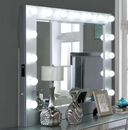 BELLA  MIRROR - Grey Glam Mirror | NorCal Furniture Santa Clara CA
