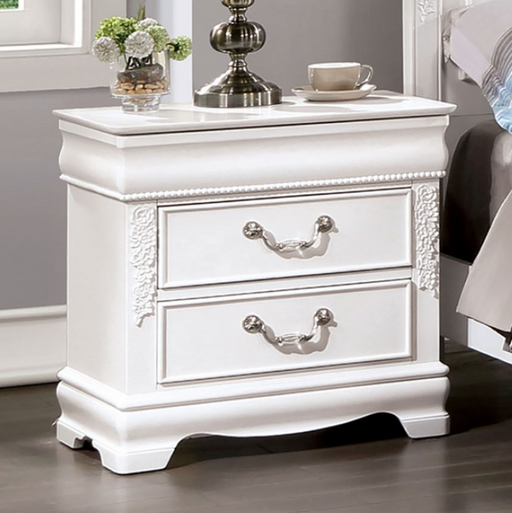 ALICA  NIGHT STAND - White Transitional Night Stand | NorCal Furniture Santa Clara CA