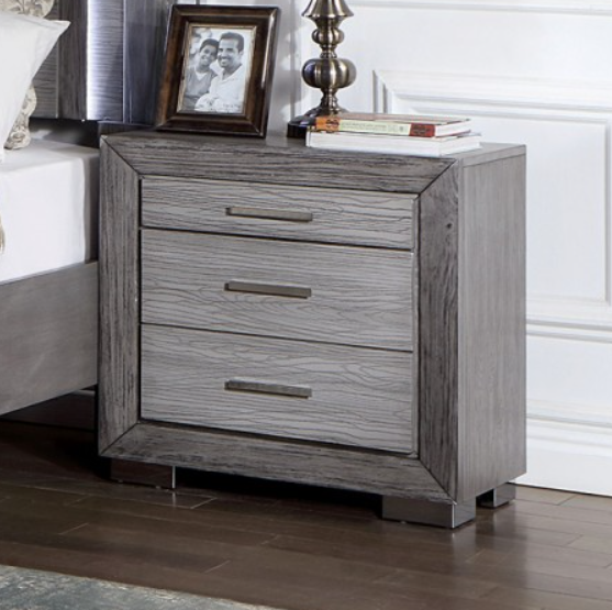 RAID  NIGHT STAND - Grey Transitional Night Stand | NorCal Furniture Santa Clara CA