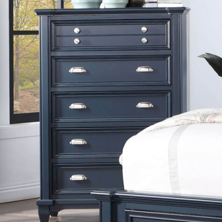 MAZILLO  CHEST - Blue Transitional Chest | NorCal Furniture Santa Clara CA