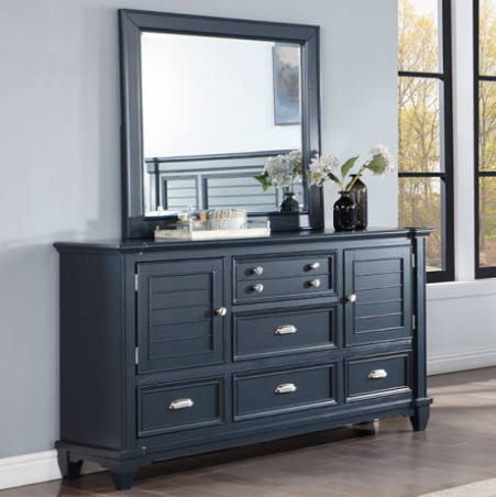 MAZILLO  DRESSER - Blue Transitional Dresser | NorCal Furniture Santa Clara CA