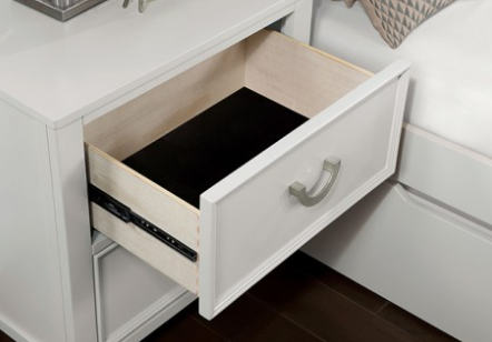 LYCORISE  NIGHT STAND - White Transitional Night Stand | NorCal Furniture Santa Clara CA