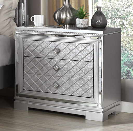 BELLE  NIGHT STAND - Grey Glam Night Stand | NorCal Furniture Santa Clara CA