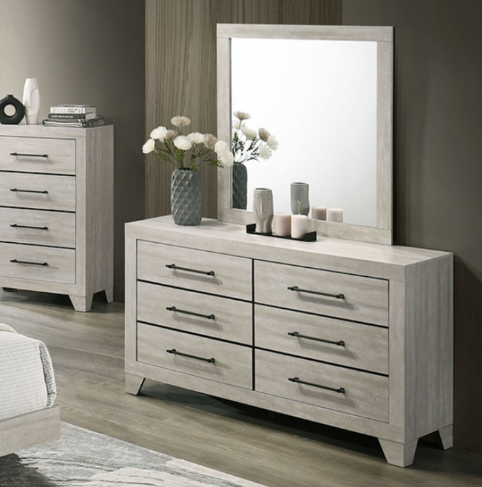 DUBUQ  MIRROR - Grey Contemporary Mirror | NorCal Furniture Santa Clara CA