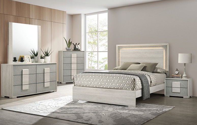 LIN  MIRROR - Grey Contemporary Mirror | NorCal Furniture Santa Clara CA