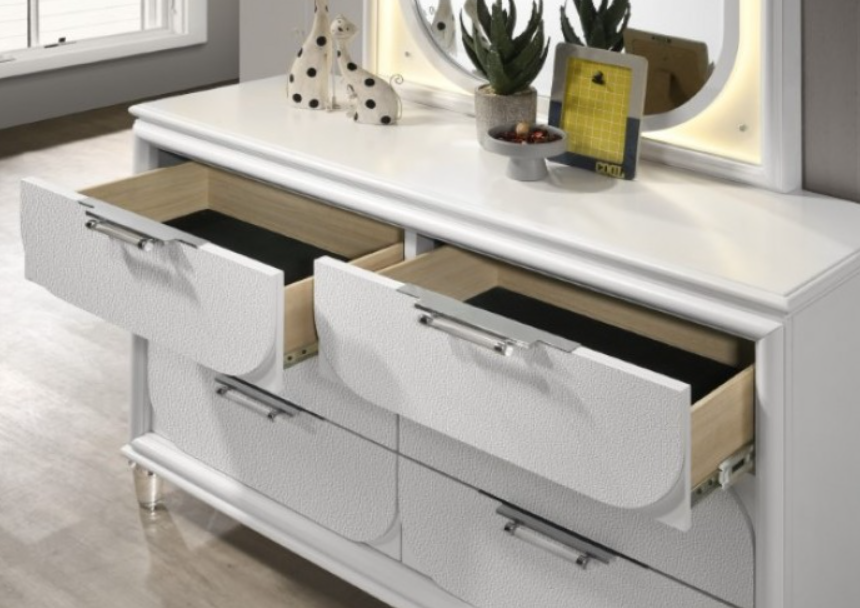 LARE  DRESSER - White Contemporary Dresser | NorCal Furniture Santa Clara CA