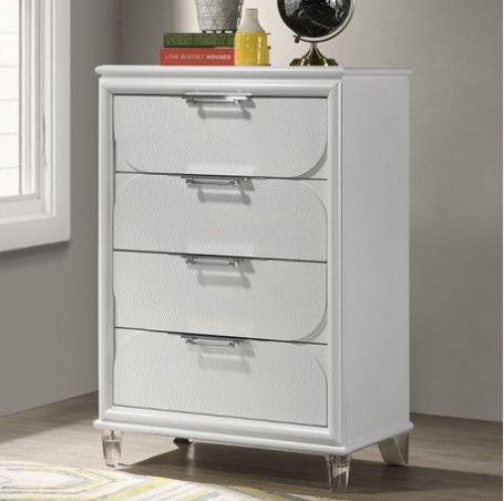 LARE  CHEST - White Contemporary Chest | NorCal Furniture Santa Clara CA