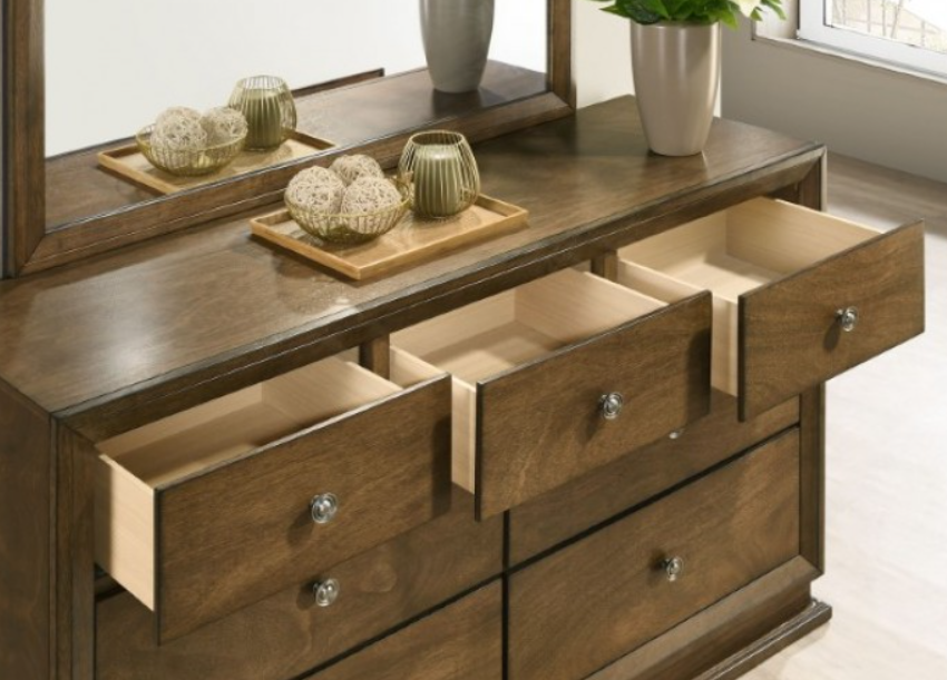 KRIKHA  DRESSER - Brown Transitional Dresser | NorCal Furniture Santa Clara CA