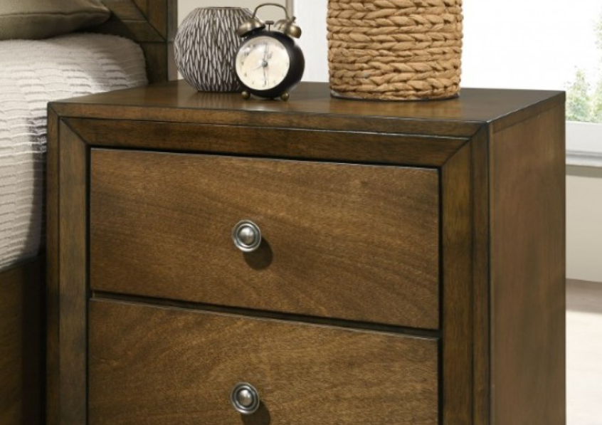 KRIKHA  NIGHT STAND - Brown Transitional Night Stand | NorCal Furniture Santa Clara CA