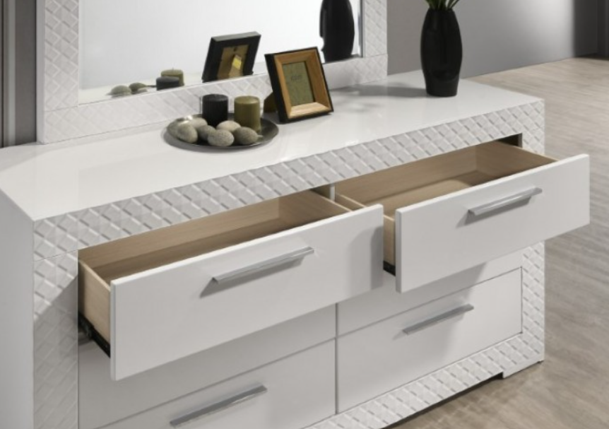 WHIT  DRESSER - White Glam Dresser | NorCal Furniture Santa Clara CA