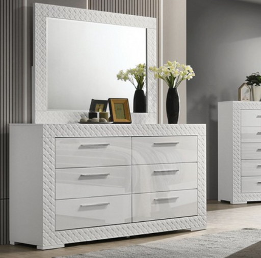 WHIT  DRESSER - White Glam Dresser | NorCal Furniture Santa Clara CA