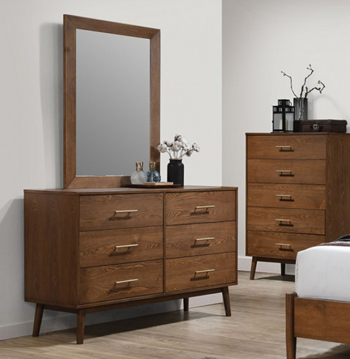 TRIM  DRESSER - Brown Mid-Century Modern Dresser | NorCal Furniture Santa Clara CA