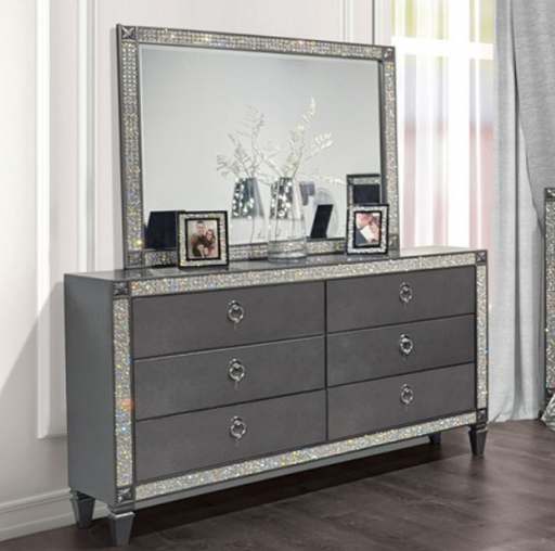 TITAN  DRESSER - Grey Glam Dresser | NorCal Furniture Santa Clara CA