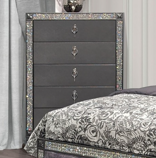 TITAN  CHEST - Grey Glam Chest | NorCal Furniture Santa Clara CA