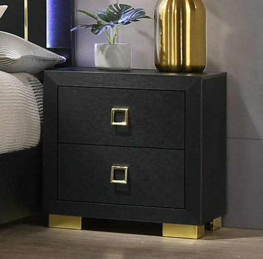 LATIM  NIGHT STAND - Black Contemporary Night Stand | NorCal Furniture Santa Clara CA