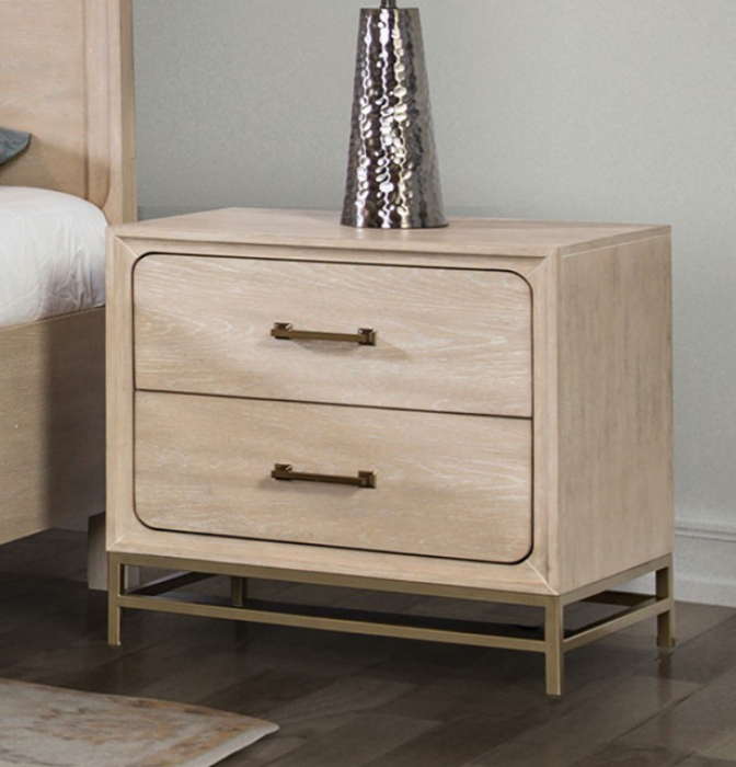 SANDLE  NIGHT STAND - Brown Transitional Night Stand | NorCal Furniture Santa Clara CA