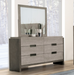 GRIST  MIRROR - Grey Contemporary Mirror | NorCal Furniture Santa Clara CA